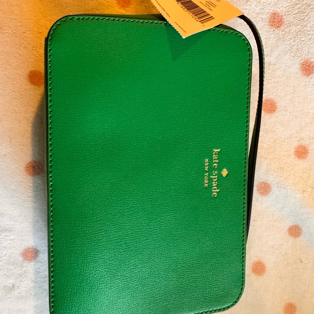 Harper emerald green leather crossbody with top handle